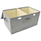 NNEVL Storage Boxes 2 pcs Fabric 50x30x25 cm Grey