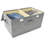 NNEVL Storage Boxes 2 pcs Fabric 50x30x25 cm Grey