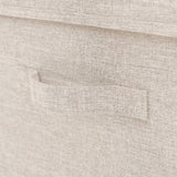 NNEVL Stackable Storage Box Set of 3 Piece Fabric Cream