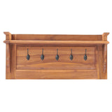 NNEVL Wall Mounted Coat Rack 80x16.5x35 cm Solid Teak Wood