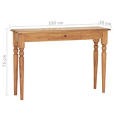 NNEVL Console Table 110x30x75 cm Solid Mahogany Wood