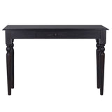 NNEVL Console Table Light Black 110x30x75 cm Solid Mahogany Wood