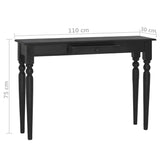 NNEVL Console Table Light Black 110x30x75 cm Solid Mahogany Wood