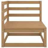 NNEVL 10 Piece Garden Lounge Set Honey Brown Solid Pinewood