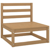 NNEVL 10 Piece Garden Lounge Set Honey Brown Solid Pinewood