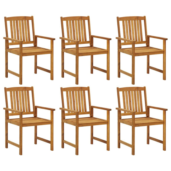 NNEVL Garden Chairs 6 pcs Solid Wood Acacia