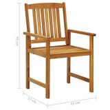NNEVL Garden Chairs 6 pcs Solid Wood Acacia