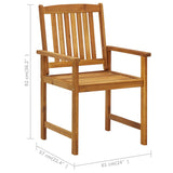 NNEVL Garden Chairs with Cushions 8 pcs Solid Acacia Wood