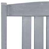 NNEVL Garden Chairs 8 pcs Solid Acacia Wood Grey