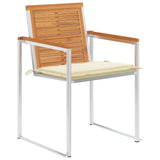 NNEVL Garden Chairs 4 pcs with Cushions Solid Acacia Wood
