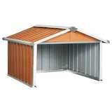 NNEVL Garden Robot Lawnmower Shed 92x97x63 cm Galvanised Steel Brown