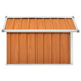 NNEVL Garden Robot Lawnmower Shed 92x97x63 cm Galvanised Steel Brown