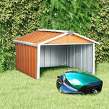 NNEVL Garden Robot Lawnmower Shed 92x97x63 cm Galvanised Steel Brown