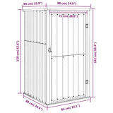 NNEVL Garden Tool Shed Anthracite 88x89x161 cm Galvanised Steel