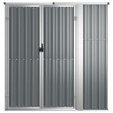 NNEVL Garden Tool Shed Grey 161x89x161 cm Galvanised Steel