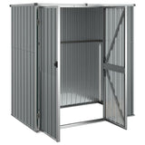 NNEVL Garden Tool Shed Grey 161x89x161 cm Galvanised Steel