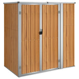 NNEVL Garden Tool Shed Brown 161x89x161 cm Galvanised Steel