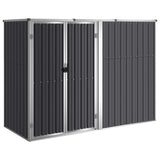 NNEVL Garden Tool Shed Anthracite 225x89x161 cm Galvanised Steel
