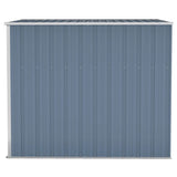 NNEVL Wall-mounted Garden Shed Grey 118x194x178 cm Galvanised Steel