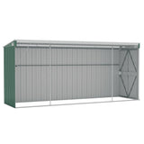 NNEVL Wall-mounted Garden Shed Green 118x382x178 cm Galvanised Steel