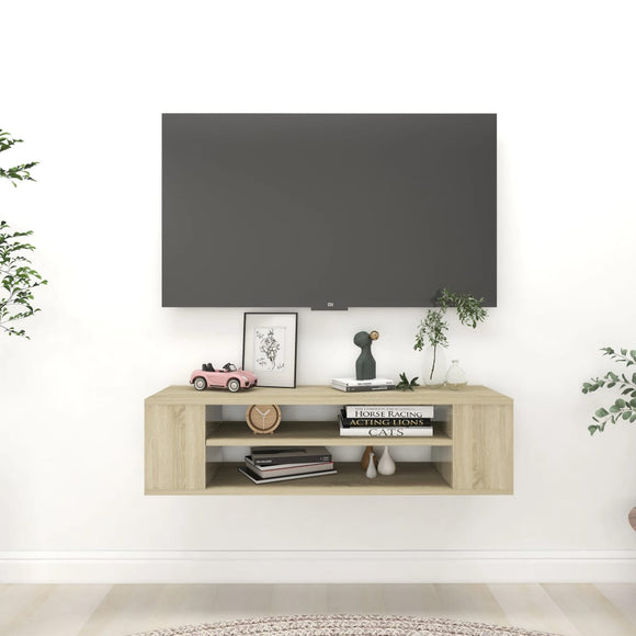 NNEVL Hanging TV Cabinet Sonoma Oak 100x30x26.5 cm Chipboard