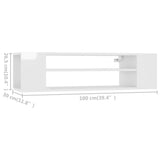 NNEVL Hanging TV Cabinet High Gloss White 100x30x26.5 cm Chipboard