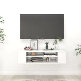 NNEVL Hanging TV Cabinet High Gloss White 100x30x26.5 cm Chipboard