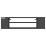 NNEVL Hanging TV Cabinet High Gloss Grey 100x30x26.5 cm Chipboard