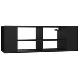 NNEVL Wall-Mounted TV Cabinet Black 102x35x35 cm Chipboard