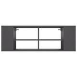 NNEVL Wall-Mounted TV Cabinet Grey 102x35x35 cm Chipboard