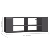 NNEVL Wall-Mounted TV Cabinet Grey 102x35x35 cm Chipboard