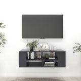 NNEVL Wall-Mounted TV Cabinet Grey 102x35x35 cm Chipboard
