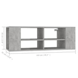 NNEVL Wall-Mounted TV Cabinet Concrete Grey 102x35x35 cm Chipboard