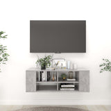 NNEVL Wall-Mounted TV Cabinet Concrete Grey 102x35x35 cm Chipboard
