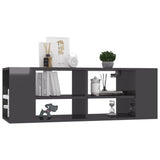 NNEVL Wall-Mounted TV Cabinet High Gloss Grey 102x35x35 cm Chipboard