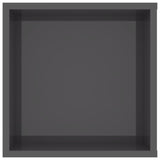 NNEVL Wall-Mounted TV Cabinet High Gloss Grey 102x35x35 cm Chipboard