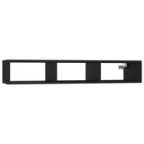 NNEVL Wall Shelf Black 102x30x17 cm Chipboard