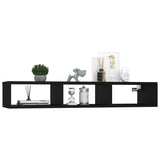 NNEVL Wall Shelf Black 102x30x17 cm Chipboard