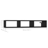 NNEVL Wall Shelf Black 102x30x17 cm Chipboard