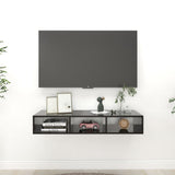 NNEVL Wall Shelf Black 102x30x17 cm Chipboard