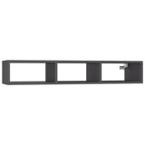 NNEVL Wall Shelf Grey 102x30x17 cm Chipboard