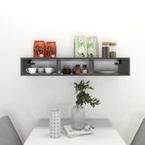 NNEVL Wall Shelf Grey 102x30x17 cm Chipboard