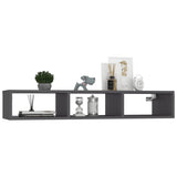 NNEVL Wall Shelf Grey 102x30x17 cm Chipboard
