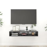 NNEVL Wall Shelf Grey 102x30x17 cm Chipboard