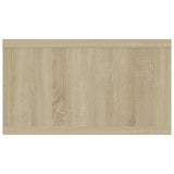 NNEVL Wall Shelf Cabinet White and Sonoma Oak 102x30x17cm Chipboard