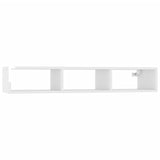 NNEVL Wall Shelf High Gloss White 102x30x17 cm Chipboard