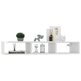 NNEVL Wall Shelf High Gloss White 102x30x17 cm Chipboard