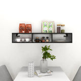 NNEVL Wall Shelf High Gloss Black 102x30x17 cm Chipboard