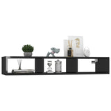 NNEVL Wall Shelf High Gloss Black 102x30x17 cm Chipboard