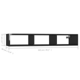 NNEVL Wall Shelf High Gloss Black 102x30x17 cm Chipboard